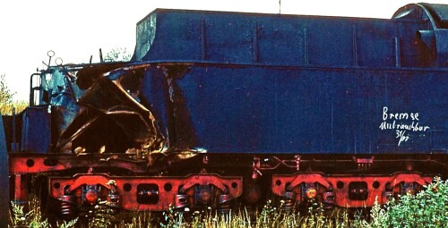 BR 050 103 Unfallschaden Wannentender 1969 BW Stolberg Bahnhof a