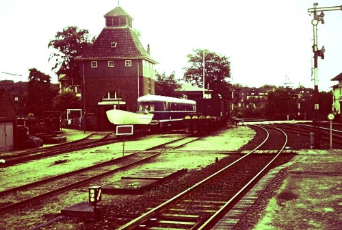 VT 06 Bauart Hamburg Travemünde Bahnhof 1966 Segelverein Deutsche Bundesbahn Kopie