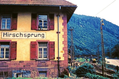 b Höllentalbahn Hirschsprung Bahnhof 1973 Höllental historisch (1)