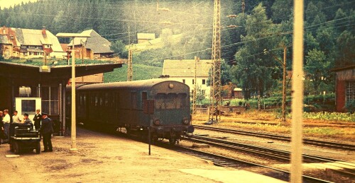 Steuerwagen ES 85 ES85 VK 1973 Bahnhof neustadt schwarzwald