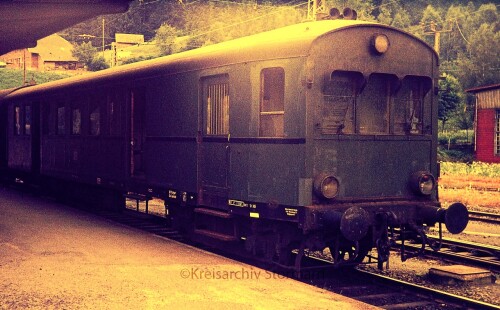 Steuerwagen ES 85 ES85 VK 1973 Bahnhof neustadt schwarzwald b