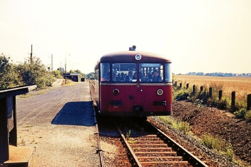 Bahnhof Niendorf Ostsee 1974 Travemünde LBE Schienenbus VT 798 Uerdinger (6)