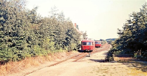 Bahnhof Niendorf Ostsee 1974 Travemünde LBE Schienenbus VT 798 Uerdinger (7)