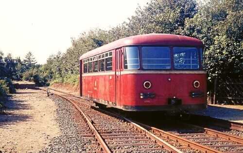 Bahnhof Niendorf Ostsee 1974 Travemünde LBE Schienenbus VT 798 Uerdinger (8)