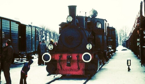 Ratzeburg Bahnhof 1973 Dampflok historischer Zug historische Fahrt DB Winter Schnee (2)