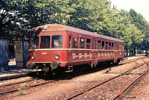 Achern Bahnhof 1972 Triebwagen