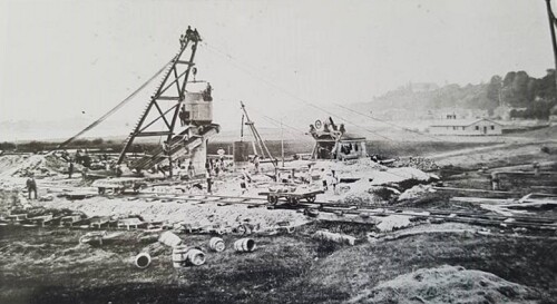 1951 Bau Lauenburg neue Elbbrücke 1951 (1)