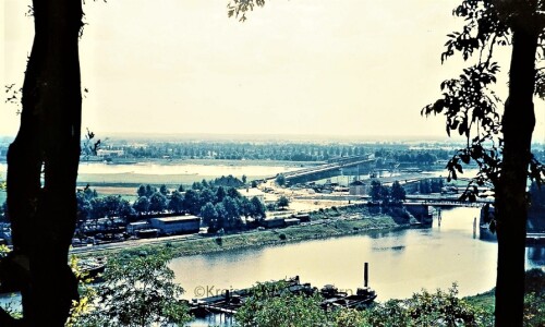 1968 Lauenburg Bahnhof Elbe Lübeck Kanal Elbe Querrung Brücke (2)