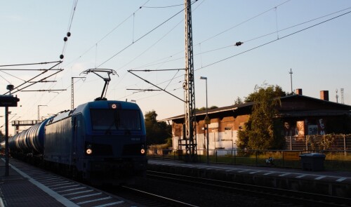 BR 193 Vectron blau Boizenburg Güterschuppen Güterzug 2023 Jun (3)