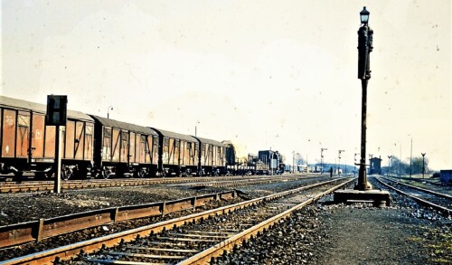 Büchen Bahnhof 1967 BR 050 Güterzug (1)
