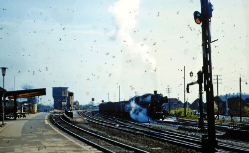 Büchen Bahnhof 1967 BR 050 Güterzug (2)