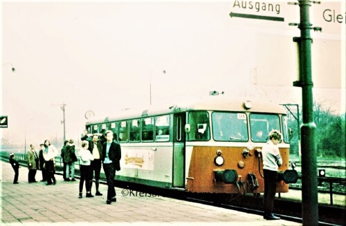 Büchen Bahnhof 1971 BR 798 Schienenbus DB Dornkart (1)