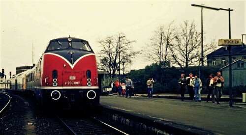 Büchen Bahnhof 1987 BR 220 007 V 200 DAB 26 Doppelstockwagen LBE