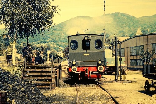 Dampflok Achertalbahn württembergische T 3 Badenia Lok 28 Borsig SWEG BW Bekohlung Ottenhöfen Bahnho