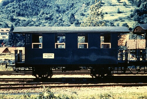 Ottenhöfen Bahnhof 1972 Waggon historischer Zug SWEG Südwestdeutsche Landesverkehrs GmbH achertalbah