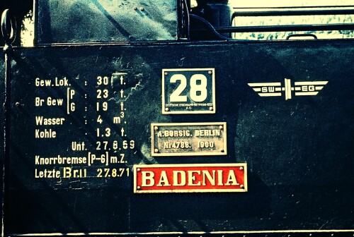 Preußische T 3 Badenia Ottenhöfen Bahnhof 1972 Dampflok Achertalbahn Lok 28 Borsig SWEG Südwestdeuts