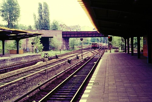 Berlin 1984 S Bahn Bahnhof Wannsee Bahnhof (3)n