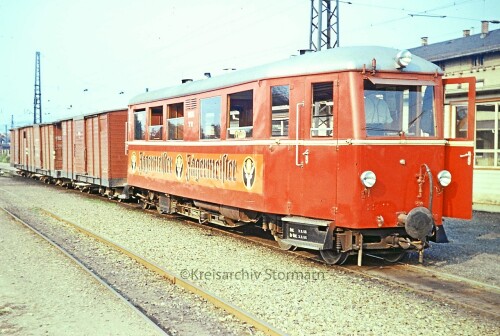 Bühl Bahnhof 1967 Nebenbahn Privatbahn VT 2