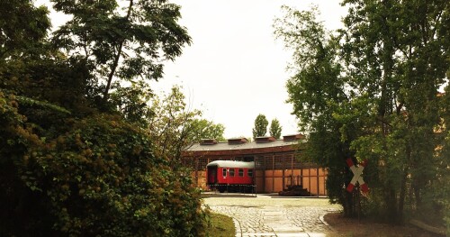 BW Lokschuppen Drehscheibe Gelbklinker Verkehrsmuseum Berlin außen (6)