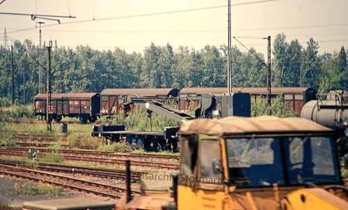 Lastenkrahn DB Bahn Bahnhof Haltingen 1973 (3)