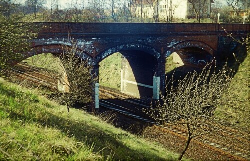 Müssen Bahnhof 1967 Brücke Steinbrücke