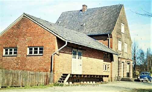 Müssen Bahnhof 1967 Empfangsgebäude Güterschuppen (1)