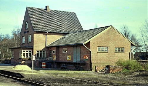 Müssen Bahnhof 1967 Empfangsgebäude Güterschuppen (2)