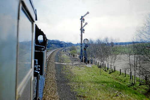 Müssen Einfahrtsignal doppeltes Flügelsignal 1967 Vorortzug