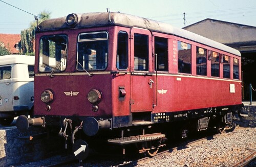 VT T 16 Kandern Bahnhof Dampflok historischer Zug 1973 ba