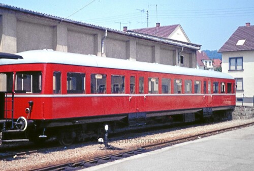 VT T 21 Kandern Bahnhof Dampflok historischer Zug 1973 b