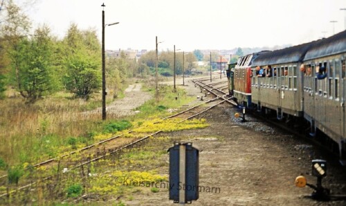 1980 Geesthachter Karoline Dampflok Sonderfahrt V 200 Silberling Bahnhof Bergedorf Süd (2)