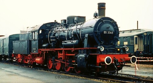 BR 55 3345 1984 Bergedorf Süd Bahnhof Jugendstil