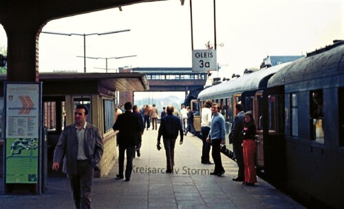 Bergedorf Bahnhof 1972 BR 038 Sonderfahrt nostalgische Dampflok Zug (4)