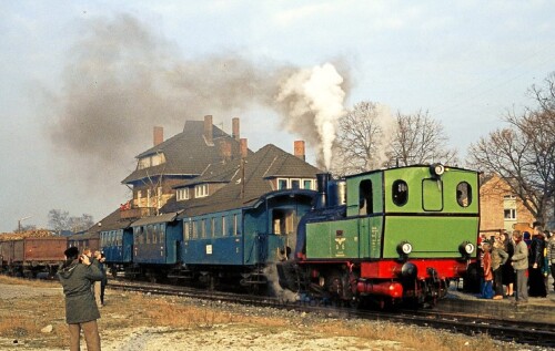 Geesthacht Bahnhof 1977 Dampfzug Sonderfahrt Nostalgie Zug