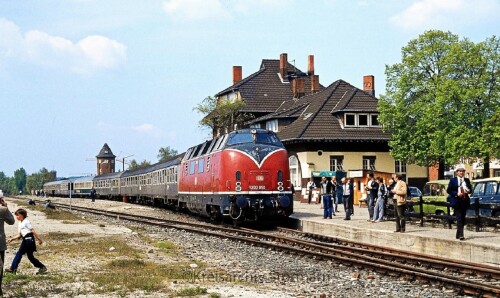 Geesthacht Bahnhof 1980 V 200 Silberlinge Dampfzug Sonderfahrt Nostalgie Zug
