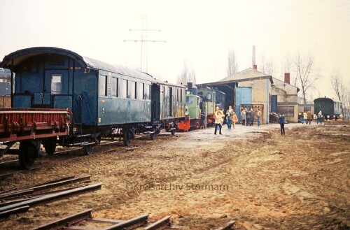 Geesthacht Bahnhof 1981 Sonderfahrt Nostalgie Zug (2)