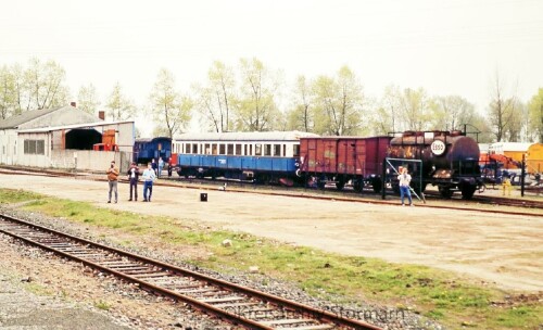 Geesthacht Bahnhof 1987 Dampfzug Sonderfahrt Nostalgie Zug (2)