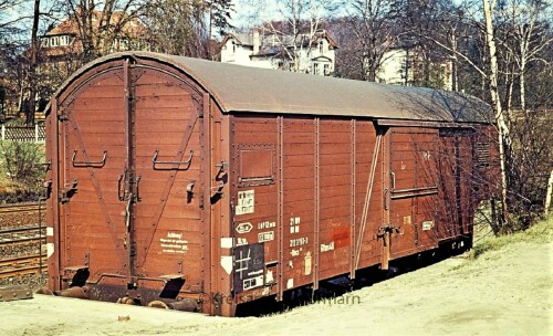 Reinbek Bahnhof 1967 Güterwagen Laderampe (1)