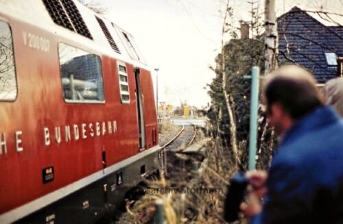 V 200 007 Deutsche Bundesbahn Aufschrift Krümmel Bahnhof 1985 Geesthacht
