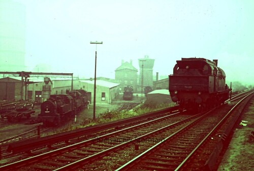 BR 78 391 BW Bahnhof Hamburg Tiefstack 1966 Betriebswerk