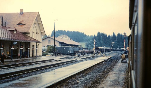 Bayrisches Flügelsignal Signalbild HpRu Länderbahn Bahnhof Unterelchingen Oberelchingen Thalfingen 1