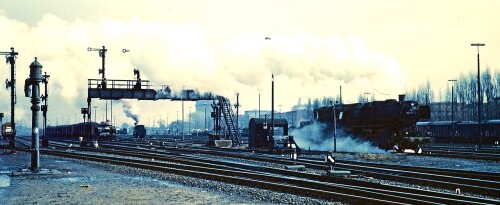 Rothenburgsort 1969 Signalbrücke Flügelsingal Güterbahnhof Gbf Güterbahnhof Kopie