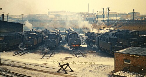 BW Rothenburgsort 1969 BR 50 BR 94 Drehscheibe Lokschuppen a