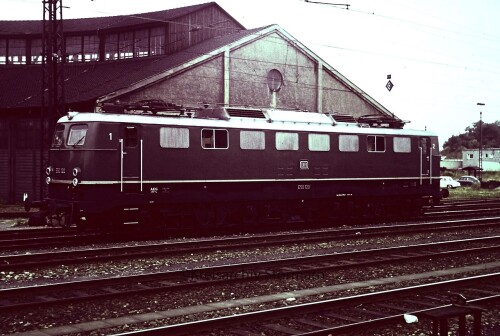 E 50 120 1966 Neu Ulm Bahnhof Lokschuppen