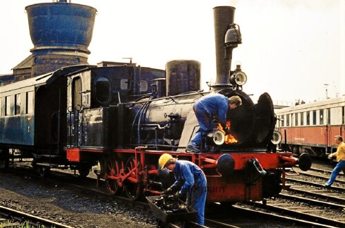 Hamburg Rothenburgsort Drehscheibe Lokschuppen Dampflok C Kuuppler 1969 (2)