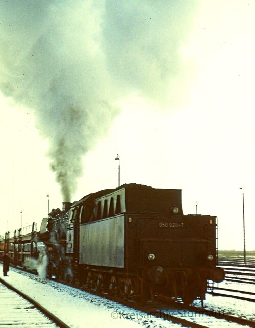 Billwerder Moorfleet 1970 Gbf Güterbahnhof BR 50 0020 winter