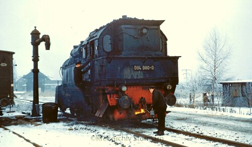 Billwerder Moorfleet 1970 Gbf Güterbahnhof BR 94 980 winter