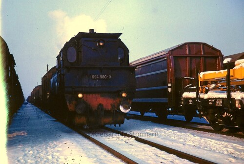 Billwerder Moorfleet 1970 Gbf Güterbahnhof BR 94 980 winter a