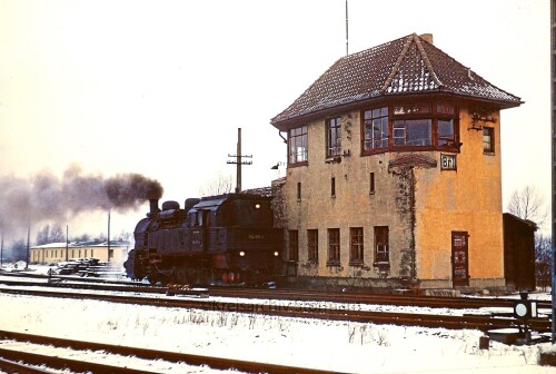 Billwerder Moorfleet 1970 Stellwerk Gbf Güterbahnhof BR 94 515 winter