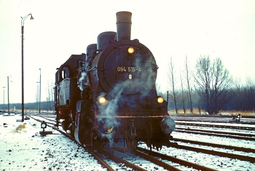 Billwerder Moorfleet 1970 Stellwerk Gbf Güterbahnhof BR 94 515 winter a